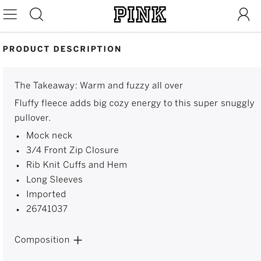 🆕 PINK Victoria’s Secret black sweater, size Small - Picture 12 of 12
